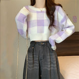 Gentle Lattice Lattice Short Jacket Bottom Sweater In Autumn And Winter New Knitted Knitted Collar Top HZ0108