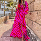 Women's Clothing 2025 Spring New Fashion Printing Loose Ione Temperament Dress HZ0108