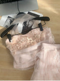 Cute Spaghetti Straps Pink Ruffles Tulle Summer Dress 2 Pieces Holiday Party Outfits For Women HZ1214