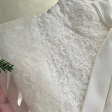 Sexy Mermaid Square Neckline Floral White Lace Summer Dress Holiday Party Outfits For Women HZ1214