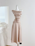 Sexy Mermaid Satin Summer Beach Dress Holiday Party Casual Outfits For Girls HZ1214