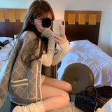 Spring 2025 Women's Sweater Cardigan Women's Design Sense Of Small Lazy Inside Feel Lazy Outside The Tidly Languid Style HZ0108