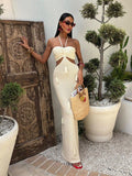 Women's Clothing Hanging Neck-Creutter Folds-In-Up-Back-Up-Sucking Dress HZ0108