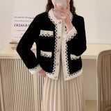 Small Fragrant Wind Hit The Imitation Of The Water Marinade Velvet Cardigan Jacket Woman 2025 Spring And Autumn New High-End Famous Woman Outside The Top HZ0108