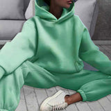 2025 Women's Clothing Pure Color Casual Fashion Sports Pants Two-Piece Set Of Women's Clothing Winter HZ0108