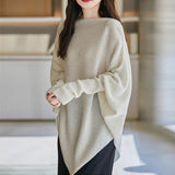 2025 Autumn Women's Loose Long Sweater Knitted Shirt Coat Lazy Wind Imitation Water Velvet Knitted Shirt Woman HZ0108
