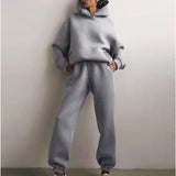 2025 Women's Clothing Pure Color Casual Fashion Sports Pants Two-Piece Set Of Women's Clothing Winter HZ0108