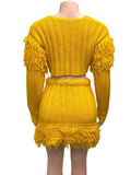 2025 New Women's Sweet And Spicy Casual Pure Color Exposed Umbilly Long-Sleeved Tidly Tidly Fashioned Two Sets HZ0108