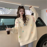 Lazy Wind Cover Sweater Women Loose Autumn And Winter Wear 2025 Women's Cute Knitted Top HZ0108