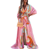 Women's Clothing 2025 Spring New Fashion Printing Loose Ione Temperament Dress HZ0108