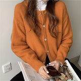Spring 2025 New Women's Languid Knitwear Cardigan Version Of The Korean Version Of The Small Man Sweater Coat Women's Top Tide HZ0108