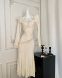 Sexy Sheath Long Sleeves Knitted Dress Holiday Party Outfits For Women HZ1214