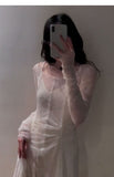 Niulatu Sheath Off The Shoulder White Lace Beach Dress Women's Vacation Dresses Birthday Dress SD1242