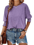 2025 Summer New Fashion Loose Circle Leader Mouth Long Version Of Large-Size T-Shirt Girl HZ0108