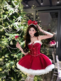 Niulatu Gown Spaghetti Straps Red Christmas Dress Birthday Dresses Birthday Outfits SD1125