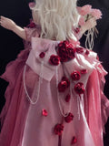 Vintage Ball Gown Spaghetti Straps Ombre Pink 16th Birthday Dress Lolita Dress Birthday Outfits HZ1214