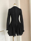 Niulatu A line Scoop Neckline Black Holiday Dress Travel Vacation Dresses Short Birthday Dress SD1255