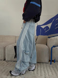 2025 New Street Low-Rise Hottie Jeans Striped Dredged Broad Leg Pants Woman HZ0108