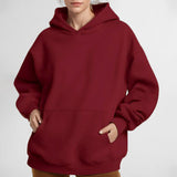 2025 Spring Coat Tunic Temperament Commuting Loose Solid Hooded Pocket Fashion Hooded Hoodie Woman HZ0108