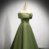 Niulatu Sage Green Satin Prom Dresses Sexy Evening Dress HZ0113