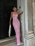 Women's Suspension Dress Women's Slender And Bust Shown Skinny Long Open-Fork Fishtail Women's Sensing Spice Girls HZ0108