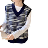 Vintage V-Neck Knitted Vest Women Wear Spring And Autumn Clothes 2025 New Inside The Stacked Small Shoulders HZ0108