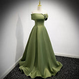 Niulatu Sage Green Satin Prom Dresses Sexy Evening Dress HZ0113