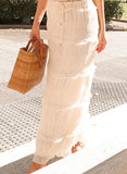 Niulatu And Summer 2025 New Sleeveless Sleeveless Loose Waist Two Sets INS Vacation Loose Skirt Suit Women SPCP