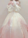 Vintage Ball Gown Off The Shoulder Short Sleeves 16th Ombre Pink Birthday Dress Lolita Dress Birthday Outfits HZ1214