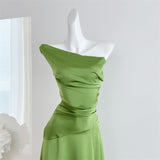 Sexy Mermaid Satin Summer Beach Dress Holiday Party Casual Outfits For Girls HZ1214