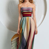 2026 Spring New Women's Sexy Temperament Bosom Print Color Dress Dress Dress HZ0108