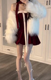 Niulatu Gown Strapless Dark Red Christmas Dress Birthday Dresses Birthday Outfits SD1290