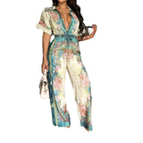 2026 Spring New Fashion Elegant Style Short Sleeve Print Sexy Skinny Pantyhose HZ0108