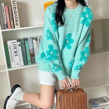 Round-Necked Sweater Women's Autumn And Winter High Sense 2025 New Trendy Fashion Three-Dimensional Flower Nail Bead Knitted Shirt HZ0108