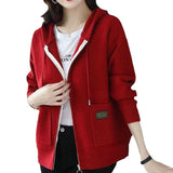 Hooded Sweater Cardigan Jacket Women's Autumn Dress 2025 New Korean Version Of Fashion Zipper With Hat Knitted Shirt Top HZ0108