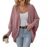 Autumn/Winter 2025 New Lady Fashion Bat Sleeve R-Shirt Loose Knitted Coat HZ0108