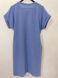 2025 Summer New Loose Round Collar Pocket Solid Color Short-Sleeved Dress Woman HZ0108