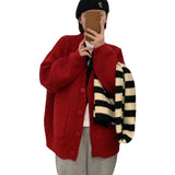 Lazy Wind Soft-Creative Free-Fitting Sweater Jacket Woman Wears Korean Version Of Pure Color Knitted Shirt Woman In Autumn And Winter 2025 HZ0108