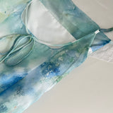 Cute Mermaid Spaghetti Straps Green Long Summer Dress For Women HZ1214