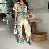 2026 Spring New Fashion Elegant Style Short Sleeve Print Sexy Skinny Pantyhose HZ0108