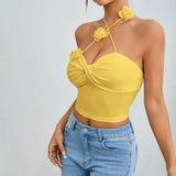 Women's Vest Sling Women 2025 New Inside And Outside Wearing Hottie Design Three-Dimensional Flower Slings HZ0108