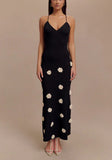 Niulatu Women's New Sling Dress Sexy Dress Three-Dimensional Flower Knitted Back Strap To The Hip Dress SPCP