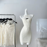 Cute Sheath Halter Neckline Short Lace Summer Dress Holiday Party Outfits For Women HZ1214