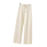 Relaxing High-Waisted Solid-Colored Knitted Broad-Legged Trousers Women's New Korean Version Of The Relaxed Straight Trousers In The Autumn And Winter Of 2025 HZ0108