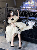 Vintage Ball Gown Off The Shoulder Short Sleeves 16th Tulle Birthday Dress Lolita Dress Birthday Outfits HZ1214