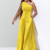 2025 New Spring And Summer Temperament Commute Solid Color Straight-Through Pants Strapped Trousers Trousers Women HZ0108