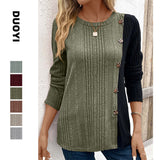 2025 New Lady Color Bump Color Button Open Long Version Of The Long Version Of The Coat HZ0108