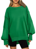 Mid-Winter 2025 New Products Loose Splicing Round Collar Open Fork Jacket Lady Top HZ0108