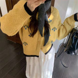 French Small Fragrant Heavy Industry Embroidery Knitting Short Spring New Design Sense Of The Age Of Sweater Women's Tide HZ0108