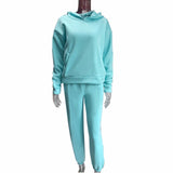 2025 Women's Clothing Pure Color Casual Fashion Sports Pants Two-Piece Set Of Women's Clothing Winter HZ0108